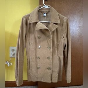 GAP Women's Corduroy Tan Pea Coat